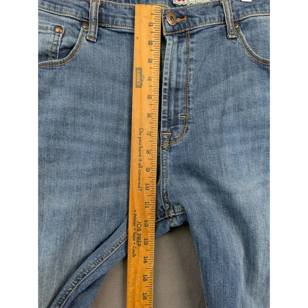 Wrangler Slim Straight Mens Blue Denim Jeans 38x30